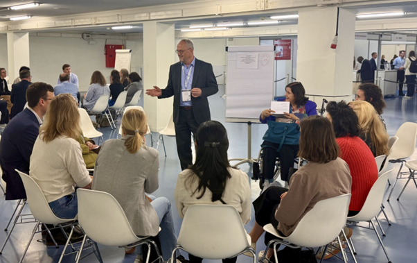 Pictured Above Gert Bos during one of the Solutions Circles