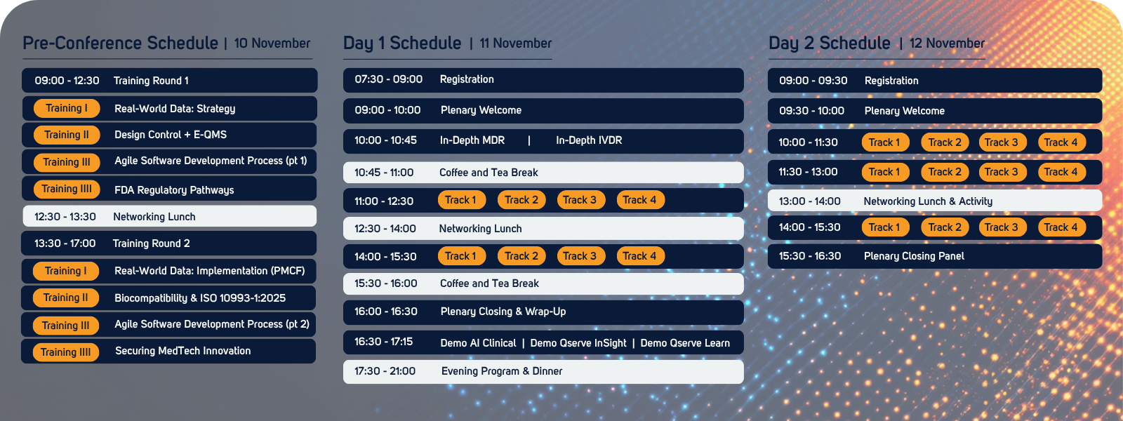 Day 1 & 2 Schedule + conference-1